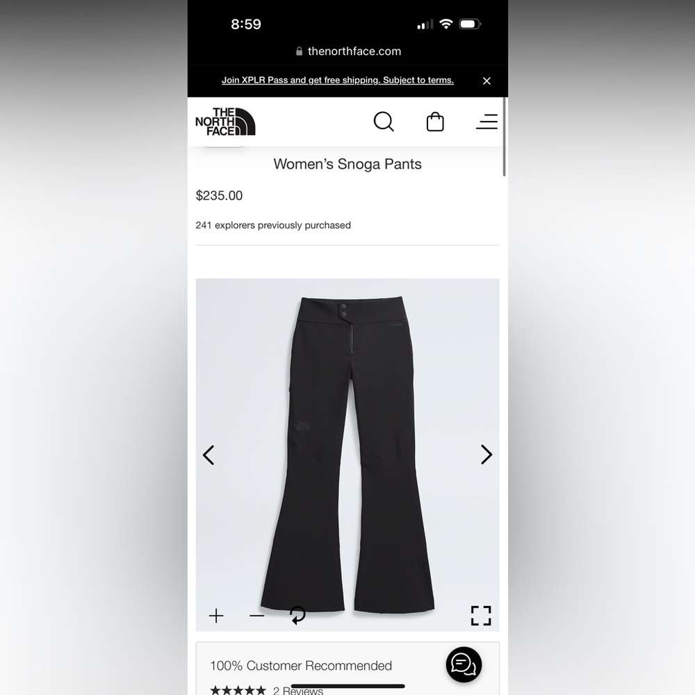 Women’s - 6 Long - north face snow pants